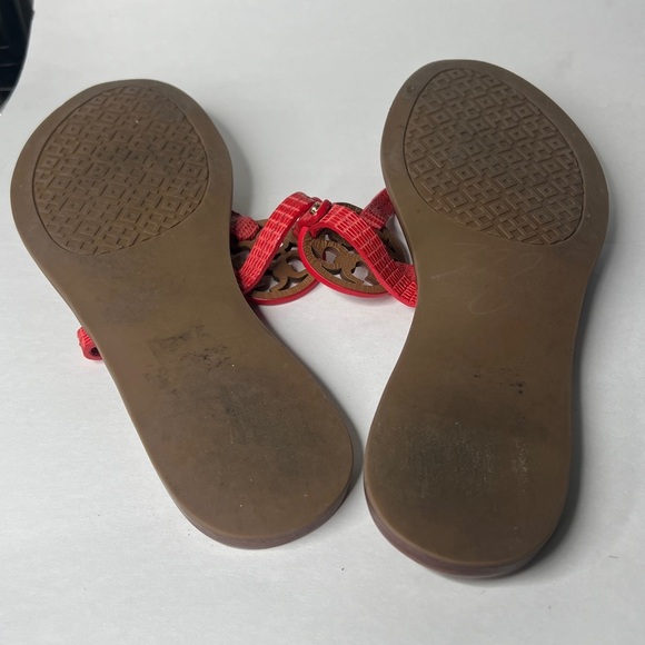 Tory Burch Sz 7.5 Leather Mini Miller Flat Thong Samba Sandals - Picture 5 of 7